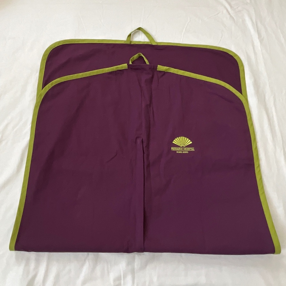 Mandarin Oriental Hong Kong Garment Bag Purple